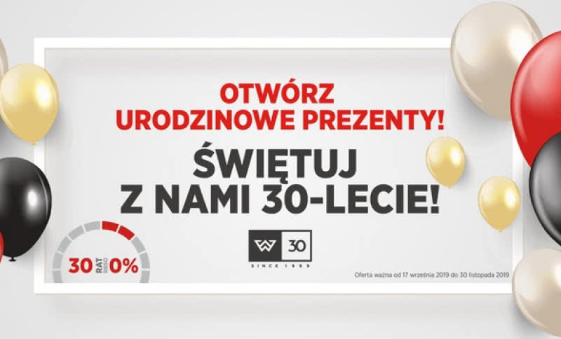 Pakiet promocji na 30. urodziny marki Wiśniowski